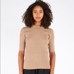 Ganni Harrison short-sleeved cotton sweater